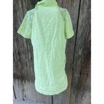 J.CREW Dress Size 0 LIGHT NEON GREEN EYELET SHORT SLEEVE MINI SHIRT DRESS Photo 2