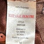 Luxurious Brown Cowboy Cowgirl Satin Pajama Short Shirt Set Women Size Medium Red Photo 10