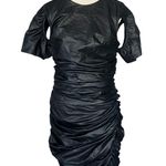 House Of CB NWT Alcea Black Vegan Leather Mini Dress Sz Large Photo 3