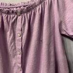 American Eagle NWOT Cute  Light Purple Puff Sleeve Shirt, size small! Photo 3