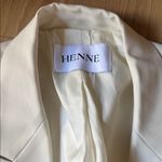 Henne Cream Oversized Blazer White Size undefined Photo 1