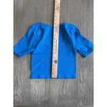 Primark Cares Blue Crop Top Short Sleeve Scoop Neck Ribbed Knit size small Photo 4