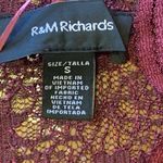 R & M Richards R & M Richard’s NWT Bolero Jacket Wine color 3/4 Sleeve Lace Sequin Scalloped Photo 1