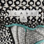 CAbi  black white Du Jour geometric blazer size 4 Photo 5