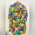 Oscar de la Renta Vintage Swimwear Tropical Floral Cover Up Size Medium 80’s Photo 9