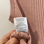 Alp N Rock Taylor Knit Tank Top Size M Pink Ribbed Crochet Detail Preppy Chic Size M Photo 5