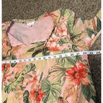 J.Jill  Tunic Dress Sz LG Seashell Paradise Tropical Floral Pink Bell Sleeve Photo 12