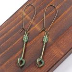 Heart Arrow Pendant Hoop Drop Dangle Earrings Photo 3