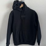 Gap Black Hooded Sweatshirt Hoodie Embroidered  Wording Neutral Small Photo 0