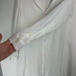 CP Shades  Textured Cotton Button Midi Dress Sz Small White Photo 9