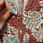 Anthropologie offset Burgundy and Teal Floral Jumpsuit Photo 4