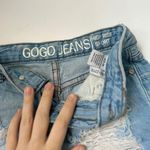 Gogo Jeans Ripped Denim High Rise Jean Shorts Photo 2
