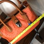 Dooney & Bourke Orange Ostrich Leather Crossbody Shoulder Bag Design NWOT Photo 9