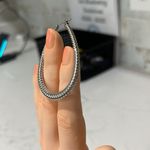 Talbots Light Catching Silver Plated Hoop Earrings Photo 2