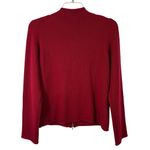 WHITE + WARREN Red 100% Cashmere Red Long sleeve zip front sweater top XL Photo 3