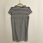 Madewell  Velour Navy Striped Tee Dress Womens‎ Size Small Photo 9