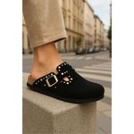 Birkenstock  Boston Rivets Suede Leather Clog Black Photo 1