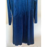 YOUGA Blue Velvet Velour Vneck Faux Wrap Top Handmade Custom Dress *Measurements Size undefined Photo 7