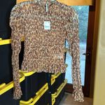 Free People NWT  - Hello There Top Leopard Combo Size XS Photo 4