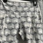 ODODOS High Waisted Capri Leggings, Grey black white design Small Photo 1