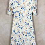 BCBGeneration BCB Floral Satin Button-Front Midi Dress Size 0 Photo 3
