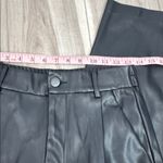 ZARA  high waisted pleated faux leather tapered leg pants size small Photo 7