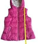 Eddie Bauer Women’s XS Goose Down Puffer Vest Fuchsia Pink Hooded Winter Warm Photo 7