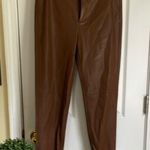 ZARA Brown Boho, Western Faux Leather Leggings Photo 0