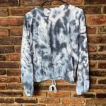 SO  Lounge Life Gray White Tie Dye Pullover Sweatshirt Women's Size Medium Photo 4