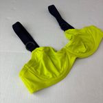 Aerie  Underwire balconette Bikini Top lime green /navy Size L Photo 3