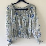MOTHER Denim Mother The Doll Face Boho Peasant Cotton Blouse Photo 2