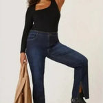Pilcro  Anthropologie High Waist Split Straight Jeans Photo 0