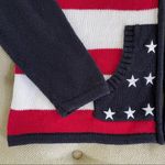 Christopher & Banks Christoper & Banks American Flag Cardigan Sweater L Photo 3