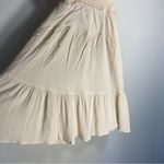American Eagle Cream Square Neck Crinkle Tiered Sundress Flowy Easter Resortwear Photo 6