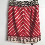 Anthropologie We Love Vera Chevron Skirt Stars and Stripes Red Black Cotton 6 Photo 4