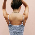 Brandy Melville Izzy smocked blue tank OS Photo 1