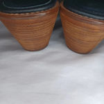 Sundance Veracruz Bella Notte leather Stacked Heel Boho Mules Black Size 8 Photo 9