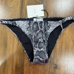 ONIA  Ashley Y2K Foil Snake Gray Bikini Bottom Small Photo 0