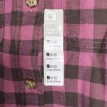 Carhartt  Rugged Flex‎ Womens Plaid Flannel Shirt Loose Fit Purple Medium M Photo 3