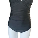 J.Crew women's small black v-neck tummy control one piece swimsuit swimwear Photo 4
