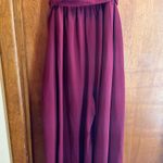 Showpo Maroon Strapless Jumpsuit Photo 2