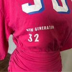 NWOT Joy Pink Ruched T Photo 3