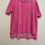 Xhilaration Sleepwear Neon Hot Pink Burnout Short Sleeve Dolman Sleeve PJ Shirt Photo 2