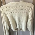 Nine West Cream Knit Tie-Front Sweater large Photo 3