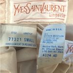 YSL VTG Yves Saint Laurent Lingerie Nylon Half Slip Skirt Small Blush Lace Trim Photo 7