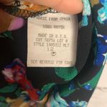 Vintage Carole Little Women's 12 Floral Long Sleeve Blouse Button Front Shirt Black Photo 4