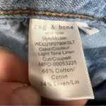 Rag and Bone  Logan Wide Leg Jeans Light Tone Linen High Rise 90s Y2K Sz 32 Photo 11