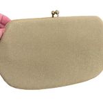 Vintage 1960's One Snap Gold Lurex Clutch Theatre Purse Bag Photo 6
