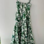 CARA CARA Green Delilah Tiered Floral Print Cutout Maxi Dress S White Photo 9