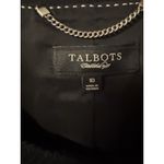 Talbots Black Textured Collarless Blazer Women's Size 10 Photo 4